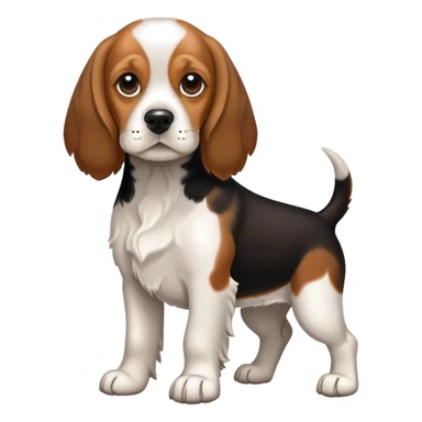 beagle cocker spaniel with black and brown coloring sticker