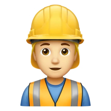 construction hat without guy, front facing transparent sticker
