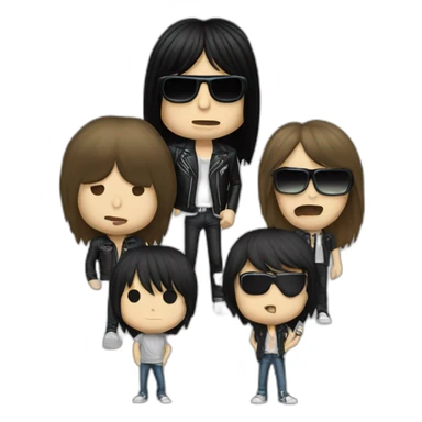 Los Ramones grupo de música sticker