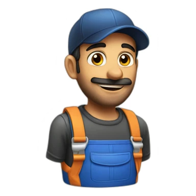 An Arab plumber in a black cap sticker
