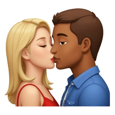 Aggressive kissing sticker