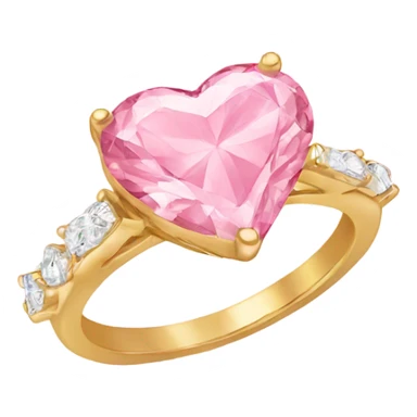 Pink heart engagement ring sticker