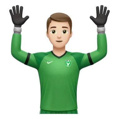 soccer goalkeeper standing arms out wide sticker
