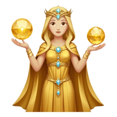 fantasy magic tarot card low poly goddess sticker