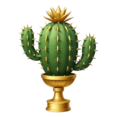 golf trophy shaped like cactus sticker