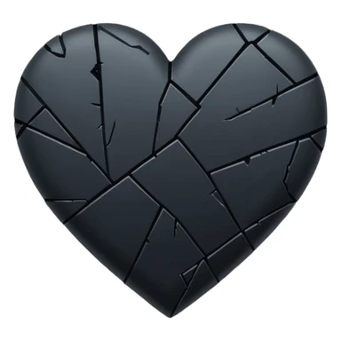 Broken black heart  sticker