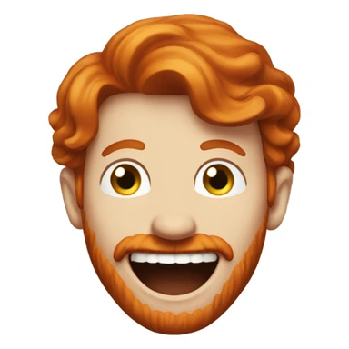 Irish redhead man, maniacally laughing sticker