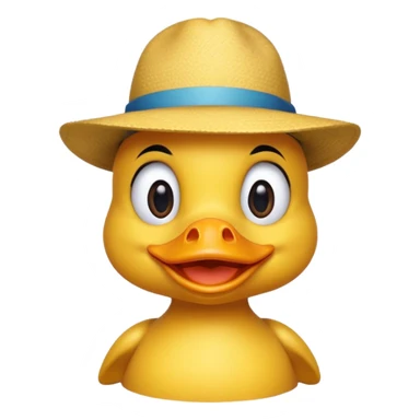 carnival duck with hat sticker