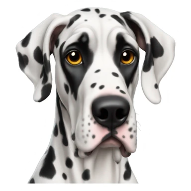 harlequin great dane sticker