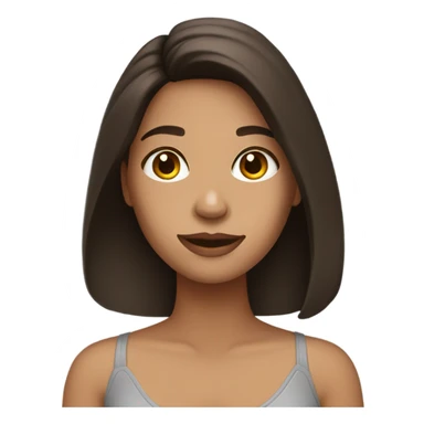 brunette self care girl sticker