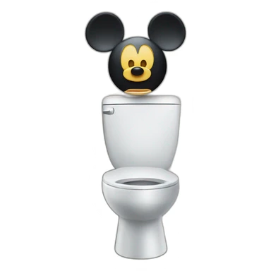 Mickey Mouse in a toilet sticker
