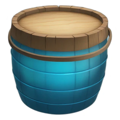 blue glass barrel sticker