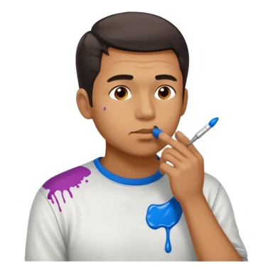 man shushing artist sticker