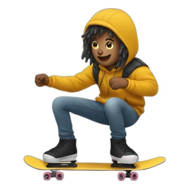 Chat qui fait du skate sticker