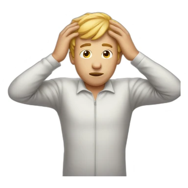 guy double face palm head sticker