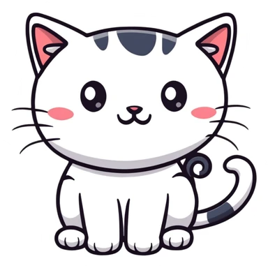 jolly one-eyed cat sticker