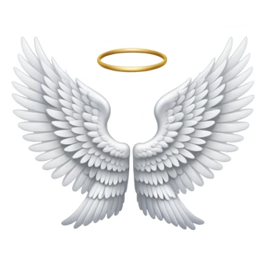 white angel wings without person or face sticker