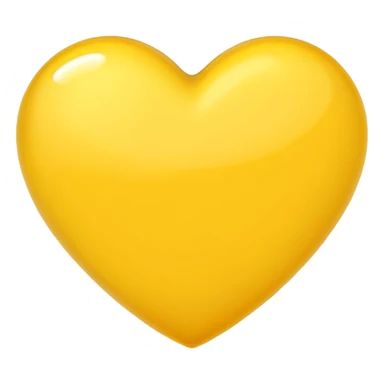 yellow heart with a shadow sticker