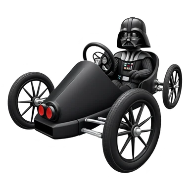 Darth Vader’s plush and refined two cylinder cyclekart with advanced rugged suspension and steering  sticker