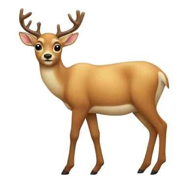 Deer doing a puzzle  sticker