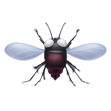 A midge (very tiny fly from scotland) looking like a vampire (tooth) sticker