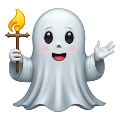 Cute ghost siéging heil sticker