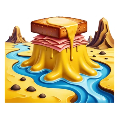 spam land surreal dali landscape sticker