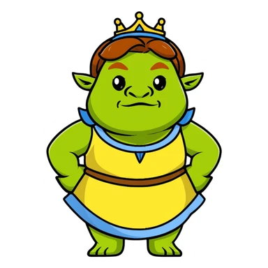 Princess Fiona ogre form from Shrek sticker