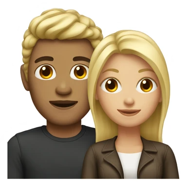 Blonde woman with boyfriend dark hair  sticker
