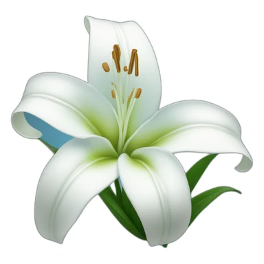 Lily flower blue sticker
