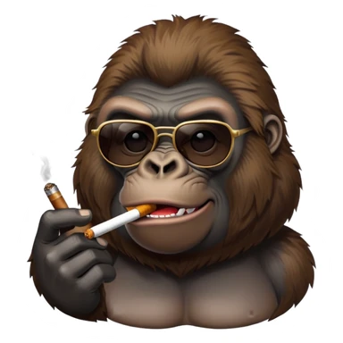 gorilla wearing sunglasses smoking a blunt  sticker