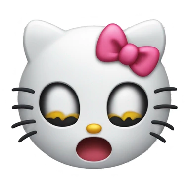 Angry hello kitty face  sticker