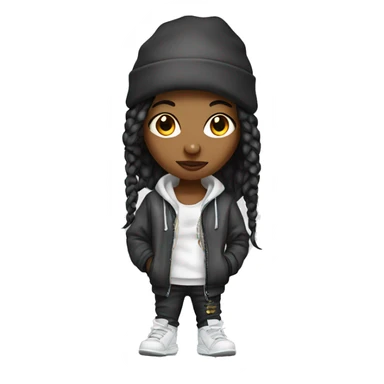 hip-hop girl sticker