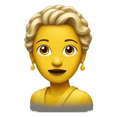 yellow woman artist sticker
