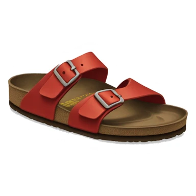 red birkenstock sandal sticker