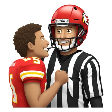 Patrick mahomes hug referee sticker