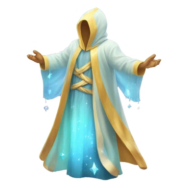 empty crystal magical robes sticker