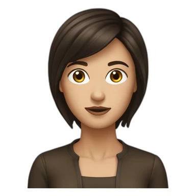 Brunette tennager sticker