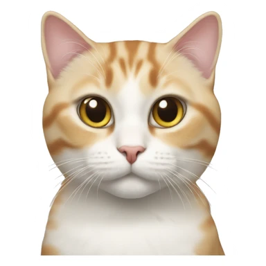 realistic indoor cat with food sticker