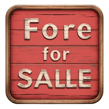 "FOR SALE" sign sticker