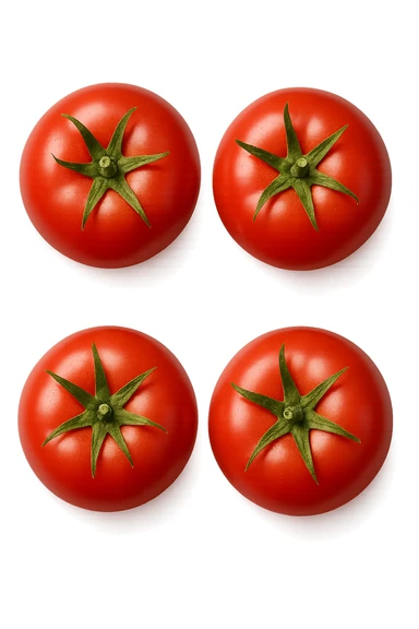 pomodoro visti dall'alto iperrealistiche 4k sticker