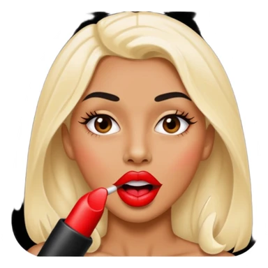 Heart eye emoji sucking a black penis sticker