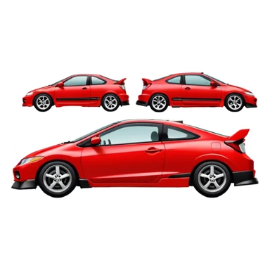 Red Honda civic ed8 crx  sticker