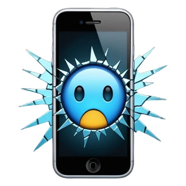 cracked phone screen sticker