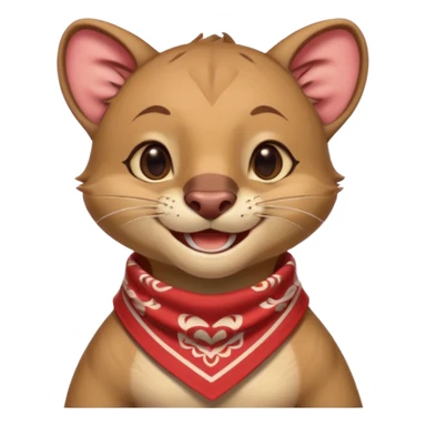 Animal fossa in bandana from league of legends laughing emoticon sticker