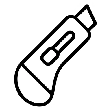 pencil cutter with blue handle icon sticker