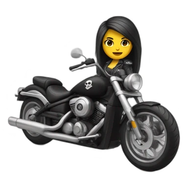 caveira feminina moto sticker