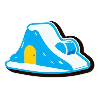Ice Iglo Hotel mit Rutsche sticker