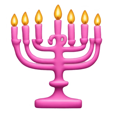 pink menorah sticker