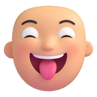 laughing face, wide open mouth, eyes closed sticker